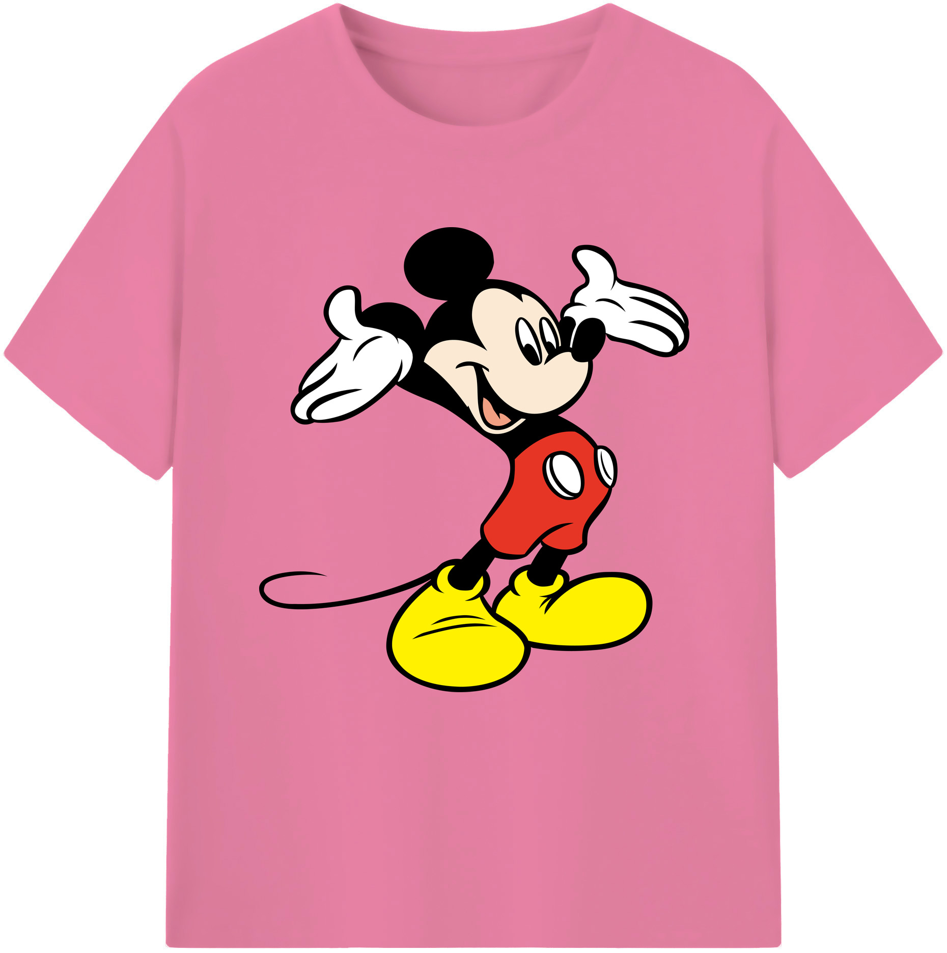 （画像用） ミッキーマウス Mickey Mouse 綿100％半袖Tシャツ（フロントプリント）